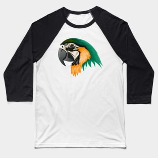 Parrot Green Feather Baseball T-Shirt